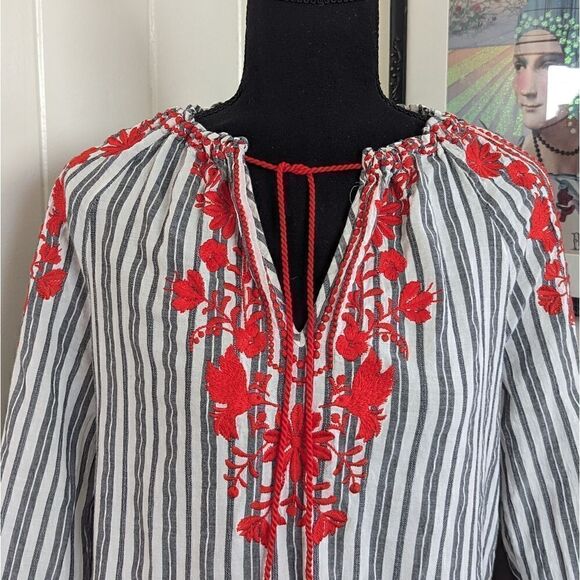 Kate Spade Maximalist Cottagecore Fairy Preppy Coastal Romantic Nautical Top S - Picture 4 of 11